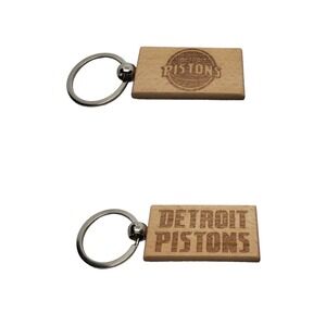DETROIT‎ PISTONS BASKETBALL one custom wood keychain laser burned